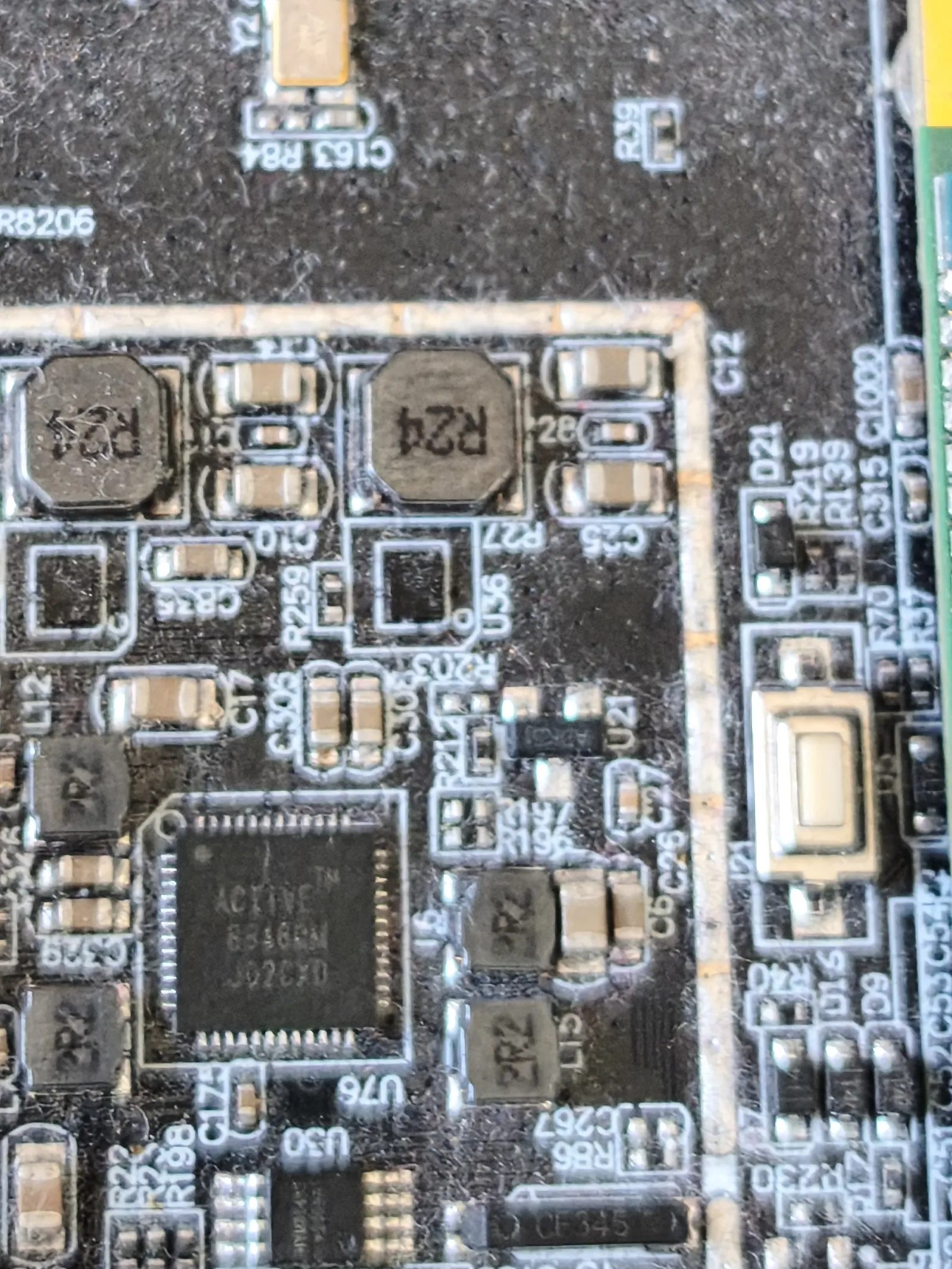 Close-up of RK3288 board PMIC area